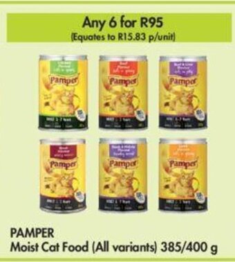 Makro Pamper Moist Cat Food (all variants) 385/400g offer