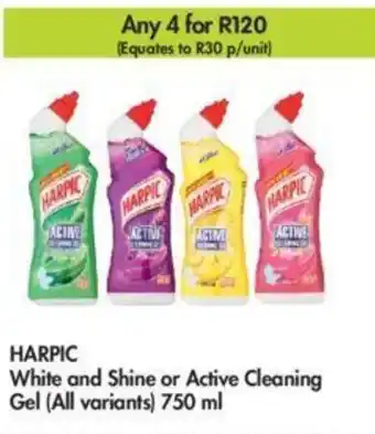 Makro Harpic White and Shine or Active Cleaning Gel (all variants) 750ml offer
