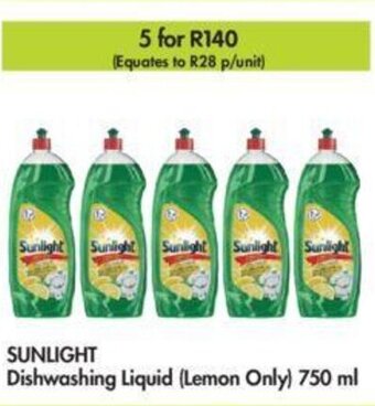 Makro Sunlight Dishwashing Liquid (Lemon Only) 750ml offer