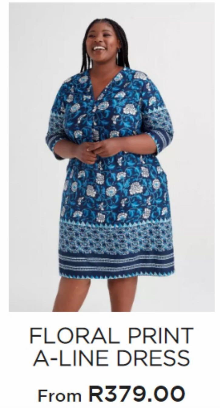 Floral print aline dress offer at Miladys