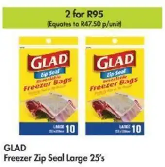 Makro Glad Freezer Zip Seal Large 25's offer