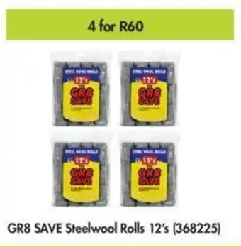 GR8 Save Steelwool Rolls 12's