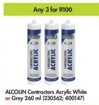 Makro Alcolin Contractors Acryclic White or Grey 260ml offer