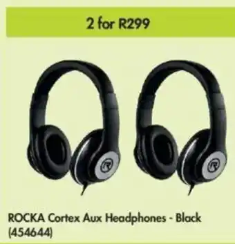 Makro Rocka Cortex Aux Headphones - Black offer
