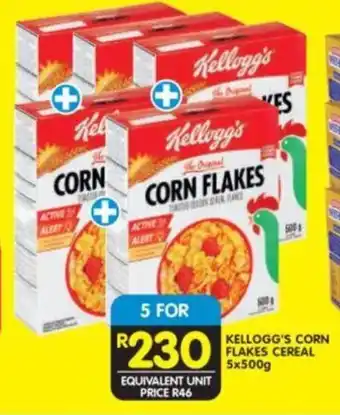 Shoprite Kellogg's Corn Flakes Cereal 5x500g offer