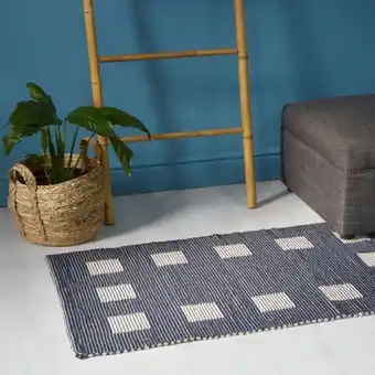 Whitehouse Navy big box pattern rug - 150 x 230cm offer