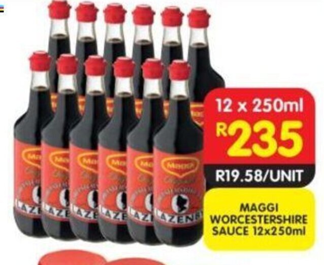 Maggi Worcestershire Sauce 12x250ml offer at Shoprite
