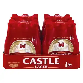 Pick n Pay Liquor Castle lager bottle 340ml x 24 offer