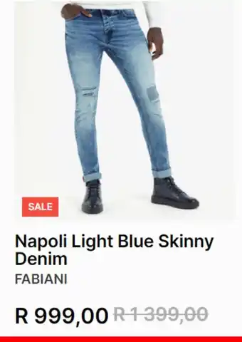 Fabiani Napoli light blue skinny denim offer
