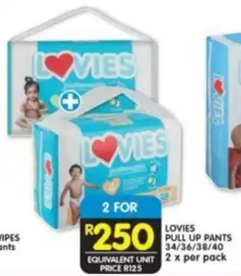 Shoprite Lovies Pull Up Pants 34/36/38/40 2xper pack offer