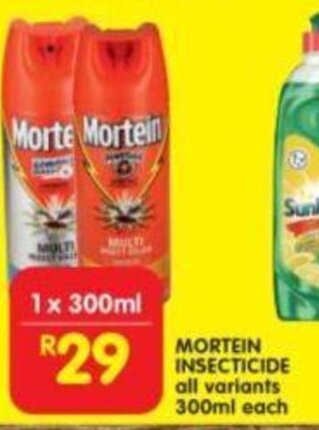 Shoprite Mortein Insecticide all variants 300ml each offer