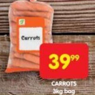 Shoprite Carrots 3kg bag offer