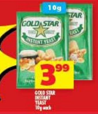Usave Gold Star Instant Yeast 10g each offer