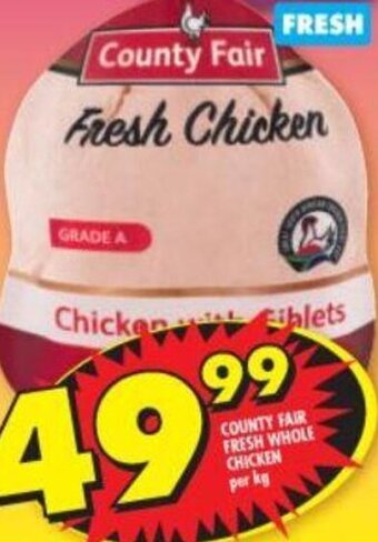 Shoprite County Fair Fresh Whole Chicken per kg offer