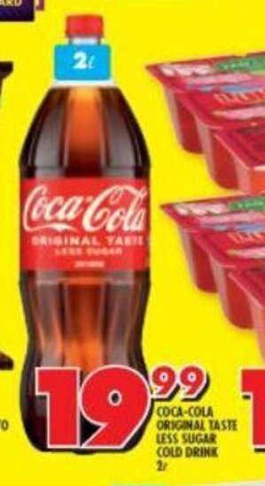 Shoprite Coca-Cola Original Taste Less Sugar Cold Drink 2l offer