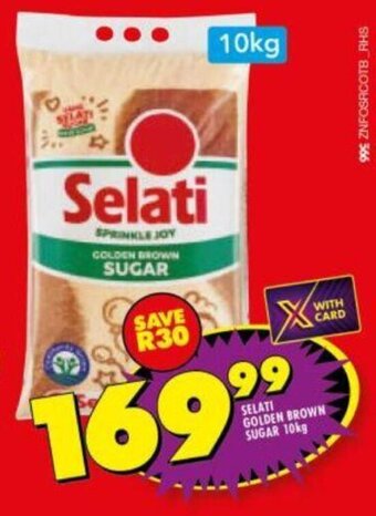 Shoprite Selati Golden Brown Sugar 10kg offer