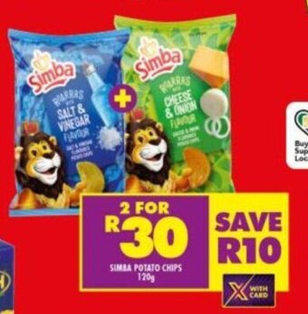 Shoprite Simba Potato Chips 120g offer