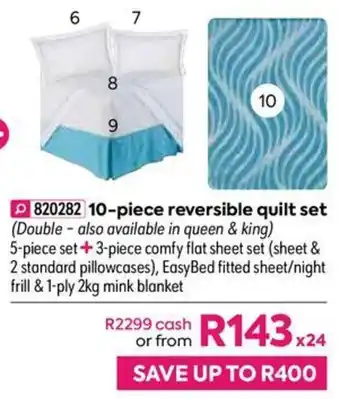 10-piece Reversible Quilt Set