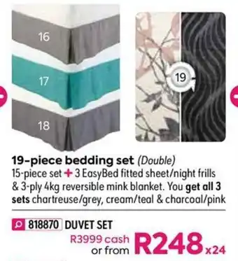 HomeChoice 19-piece Bedding Set offer