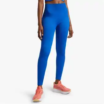 Women's ts side panel ribbed seamless blue tights