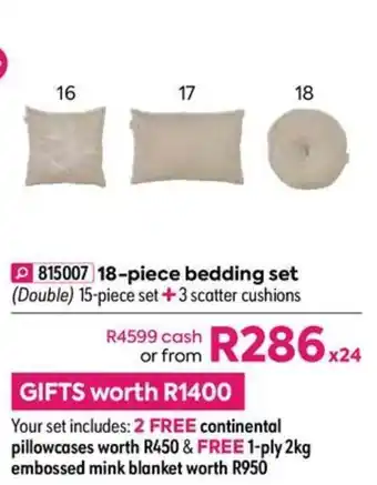HomeChoice 18-piece Bedding Set offer