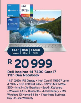 Computer Mania DELL - Inspiron 14 7400 Core i7 11th Gen Notebook offer