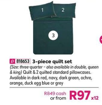 HomeChoice 3-piece Quilt Set offer