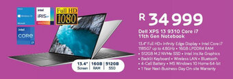 Computer Mania DELL - XPS 13 9310 Core i7 11th Gen Notebook offer