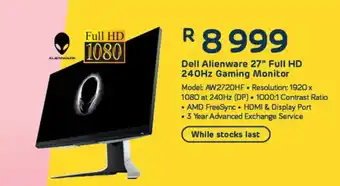 DELL - Alienware 27" Full HD 24OHz Gaming Monitor