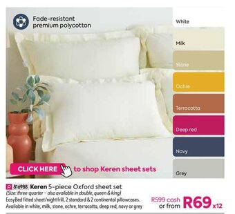 Keren 5-piece Oxford Sheet Set
