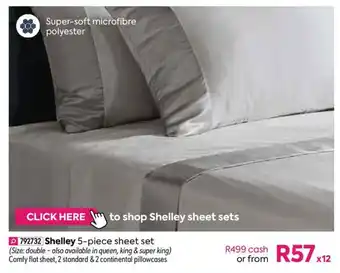 HomeChoice Shelley 5-piece Sheet Set offer
