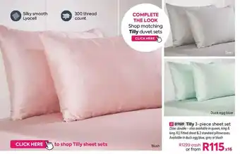 HomeChoice Tillt 3-piece Sheet Set offer
