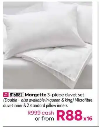 HomeChoice Margette 3-piece Duvet Set offer