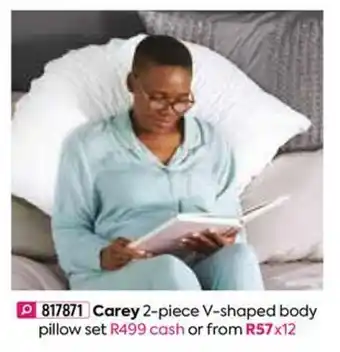 HomeChoice Carey 2-piece V-Shaped Body Pillow Set offer