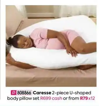 HomeChoice Caresse 2-piece U-shaped Body Pillow Set offer