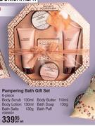 Nature's nourishment sweet mandarin & grapefruit pampering bath gift set 6 piece-per set