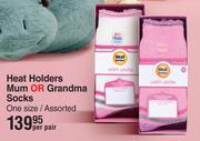Dis-Chem Heat holders mum or grandma socks one size assorted-per pair offer