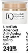 Dis-Chem Iq ultra rich advanced anti ageing day cream spf15-50ml each offer
