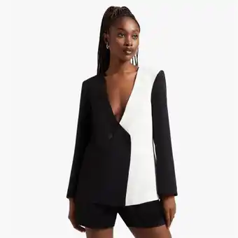 Women's black & white blazer