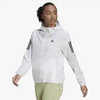 Totalsports Women's adidas own the run white hooded windbreaker offer