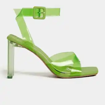 The FIX Women's lime green clear strap heel offer