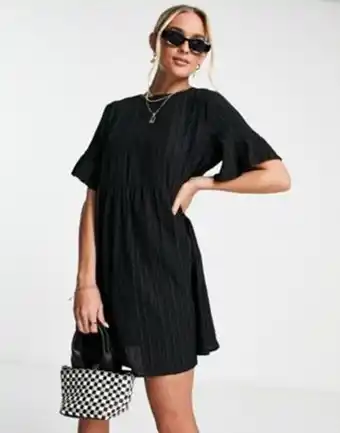 Asos Lola may mini smock dress in black offer