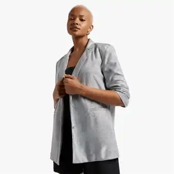 Women's silver glam blazer