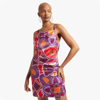 The FIX Women's purple print satin mini dress offer