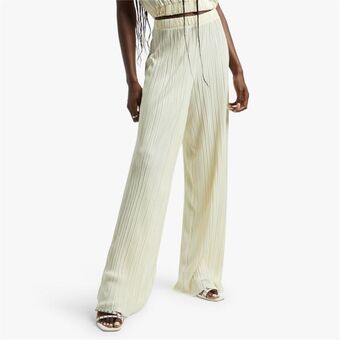 The FIX Women's milk co-ord plisse wide leg pants offer