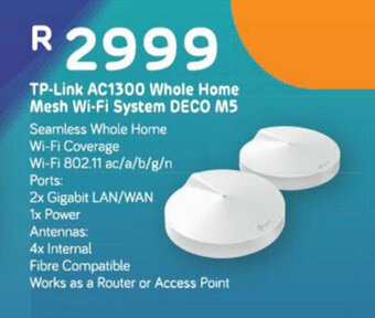 Computer Mania Tp-Link AC1300 Whole Home Mesh Wi-Fi System DECO M5 offer