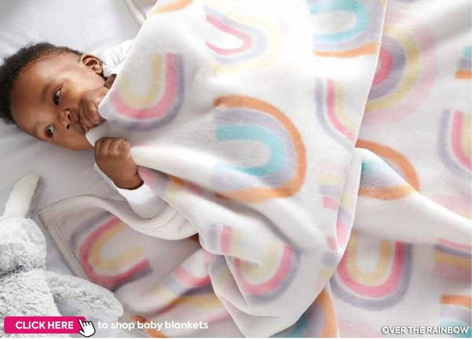 Over the Rainbow 1ply mink Baby Blankets offer at HomeChoice
