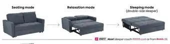 HomeChoice Akari Sleeper Couch offer