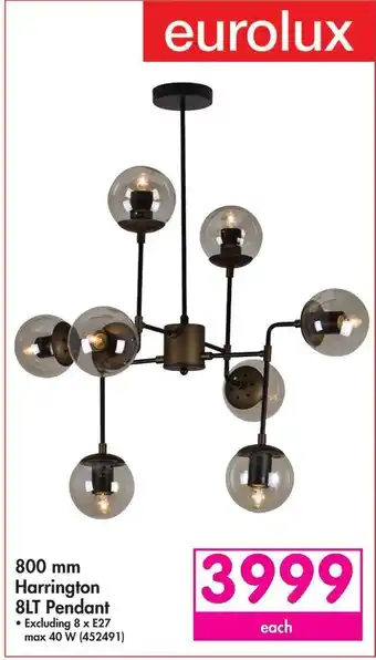 800mm Harrington 8LT Pendant
