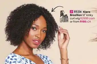 HomeChoice Kiera Brazilian 12" kinky curly wig offer